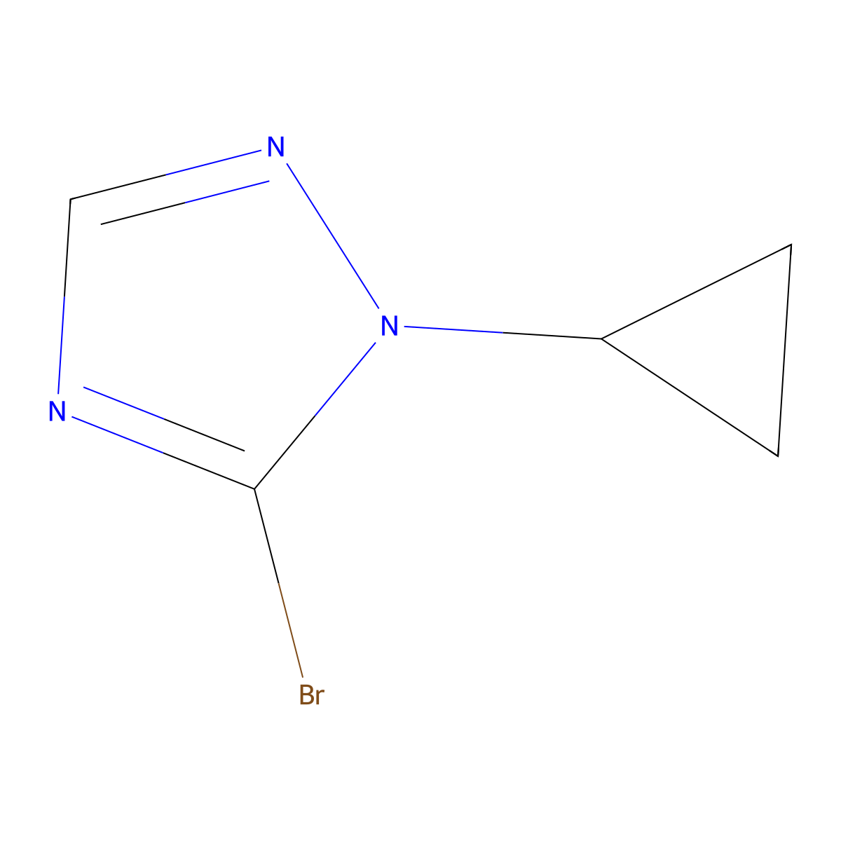 5-bromo-1-cyclopropyl-1H-1,2,4-triazole molecular structure, CAS 2323631-79-2
