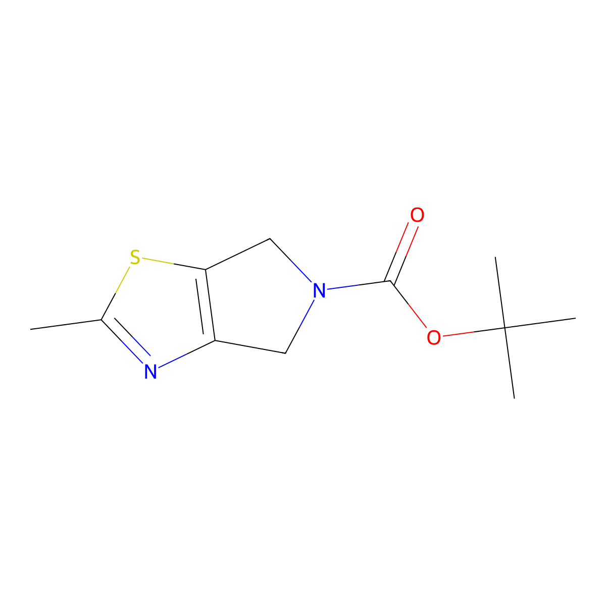 5-Boc-2-methyl-5,6-dihydro-4H-pyrrolo[3,4-d]thiazole molecular structure, CAS 2323744-02-9