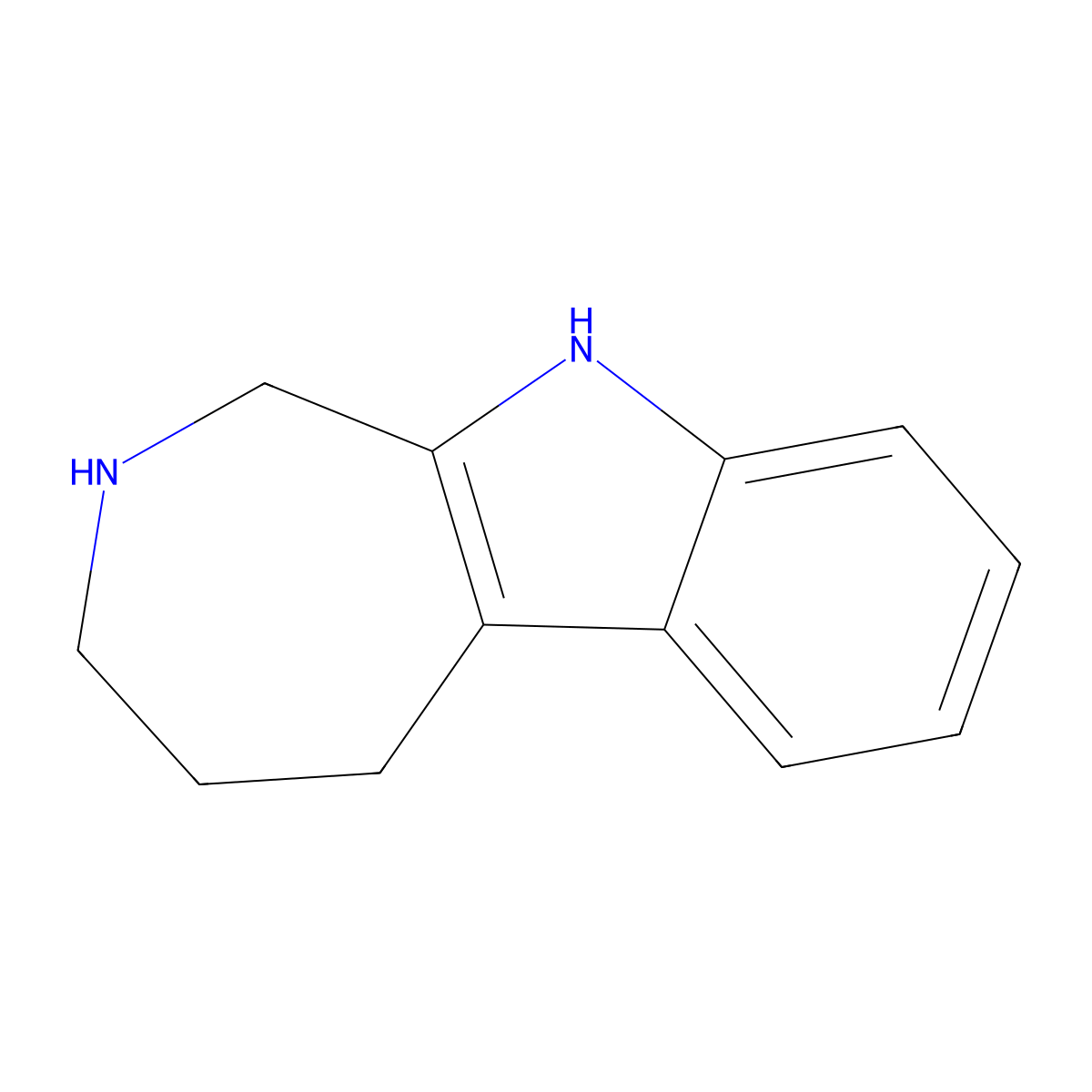 1,2,3,4,5,10-Hexahydroazepino[3,4-b]indole molecular structure, CAS 23240-51-9