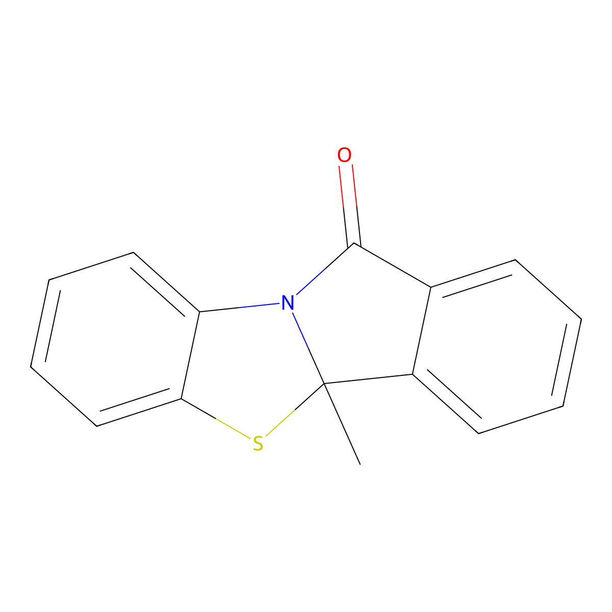 4b-Methylbenzo[4,5]thiazolo[2,3-a]isoindol-11(4bH)-one molecular structure, CAS 23241-07-8