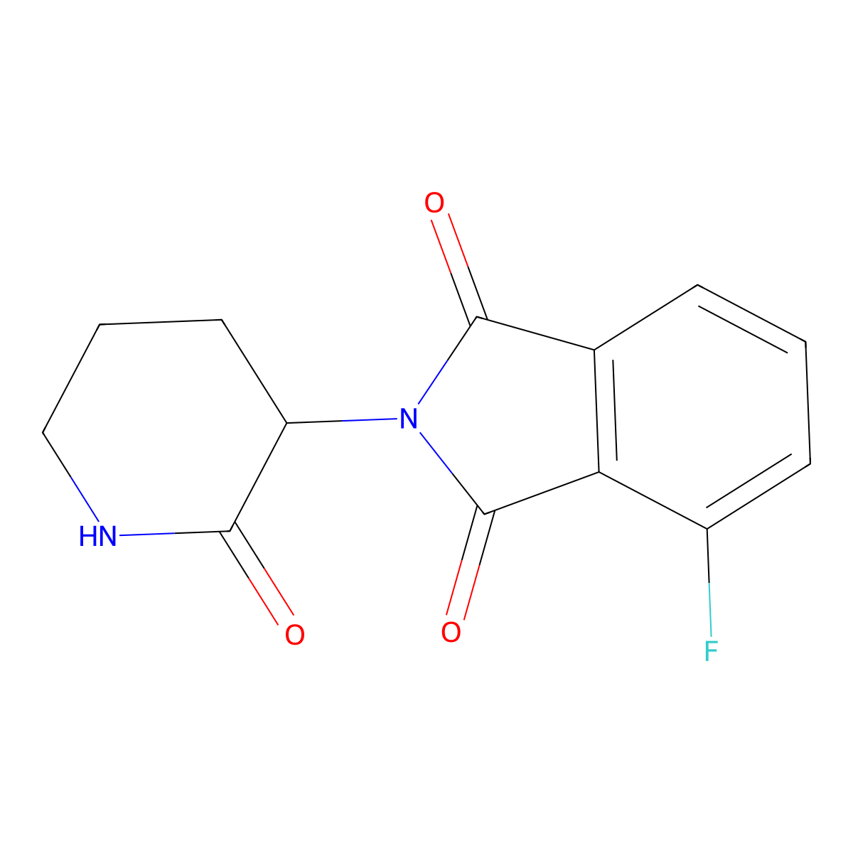 4-fluoro-2-(2-oxopiperidin-3-yl)-2,3-dihydro-1H-isoindole-1,3-dione molecular structure, CAS 2324143-09-9
