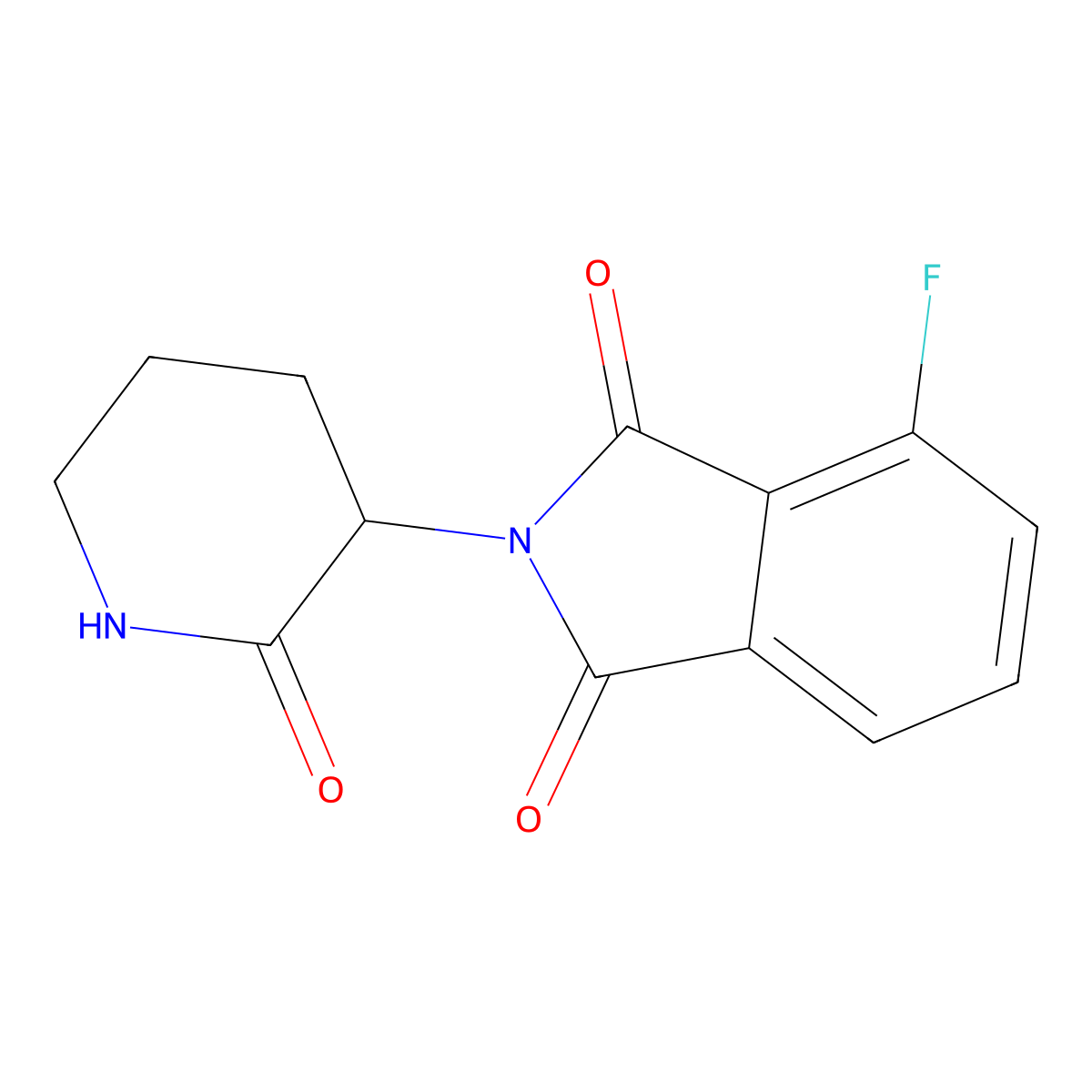 4-fluoro-2-(2-oxopiperidin-3-yl)-2,3-dihydro-1H-isoindole-1,3-dione molecular structure, CAS 2324143-09-9