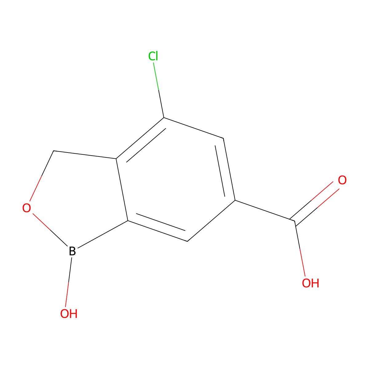 4-Chloro-1-hydroxy-1,3-dihydrobenzo[c][1,2]oxaborole-6-carboxylic acid molecular structure, CAS 2324179-69-1