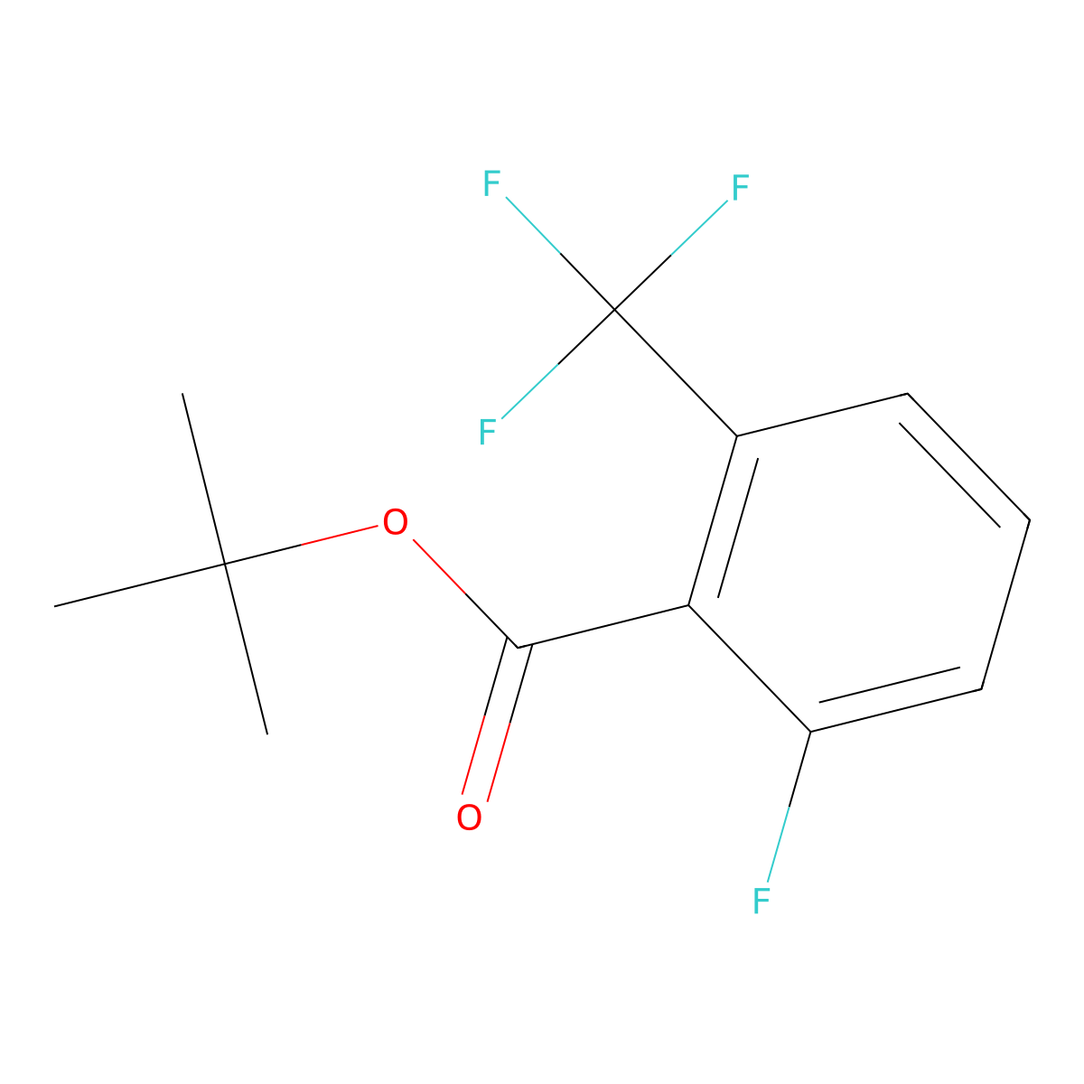 Tert-butyl 2-fluoro-6-(trifluoromethyl)benzoate molecular structure, CAS 2324180-87-0