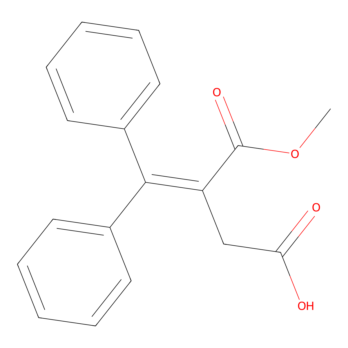 1-Methyl 2-(diphenylmethylene)butanedioate molecular structure, CAS 23242-84-4