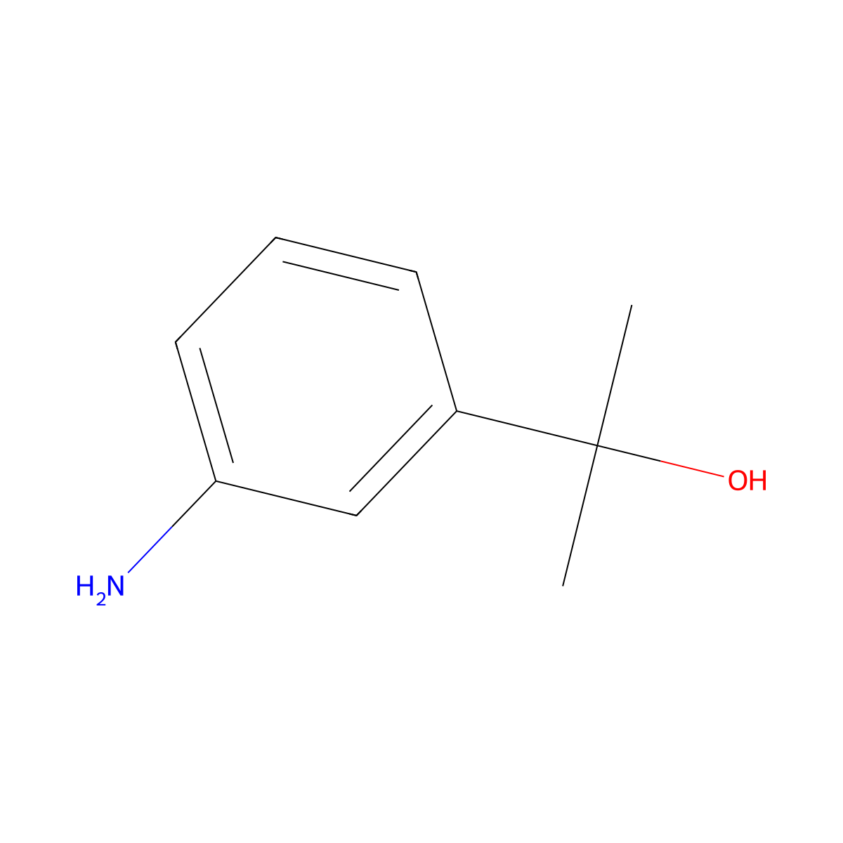 3-Amino-alpha,alpha-dimethylbenzenemethanol molecular structure, CAS 23243-05-2