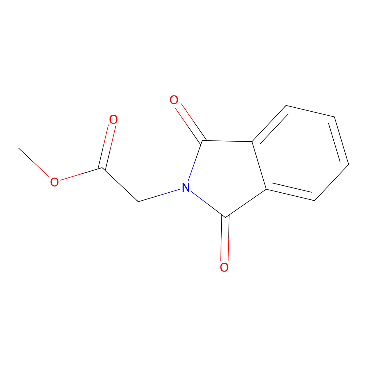 Methyl 2-phthalimidoacetate molecular structure, CAS 23244-58-8
