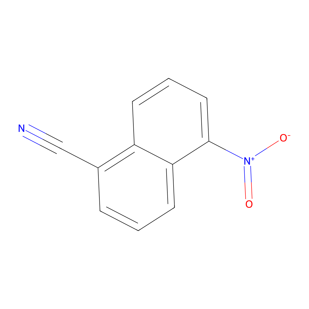 5-Nitro-1-naphthalenecarbonitrile molecular structure, CAS 23245-64-9