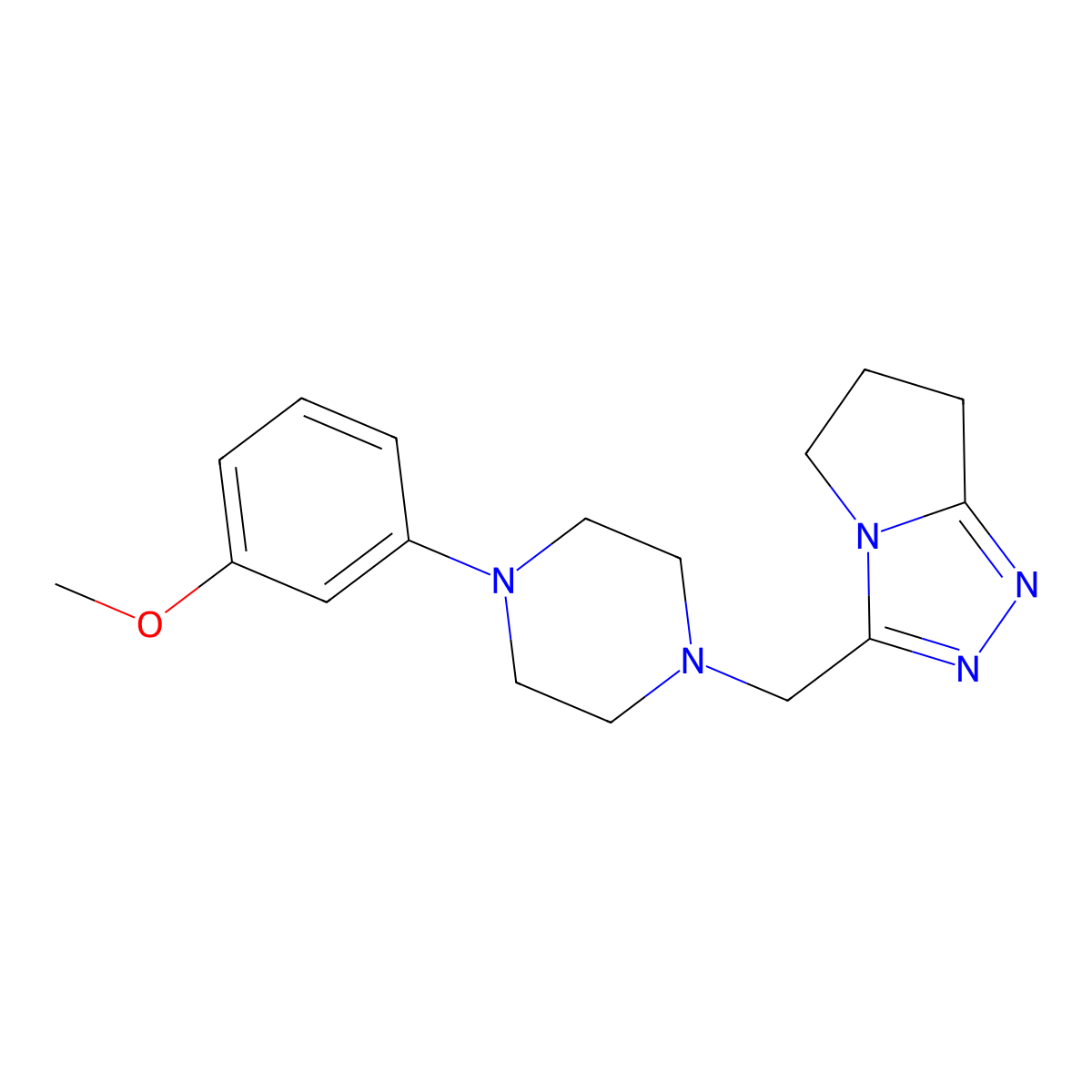 1-(3-methoxyphenyl)-4-({5H,6H,7H-pyrrolo[2,1-c][1,2,4]triazol-3-yl}methyl)piperazine molecular structure, CAS 2324576-14-7