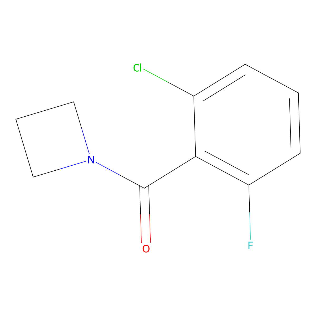 1-(2-Chloro-6-fluorobenzoyl)azetidine molecular structure, CAS 2324576-43-2