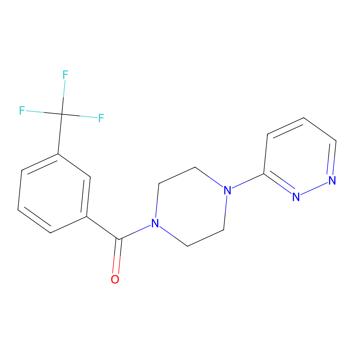 3-{4-[3-(Trifluoromethyl)benzoyl]piperazin-1-yl}pyridazine molecular structure, CAS 2324577-16-2