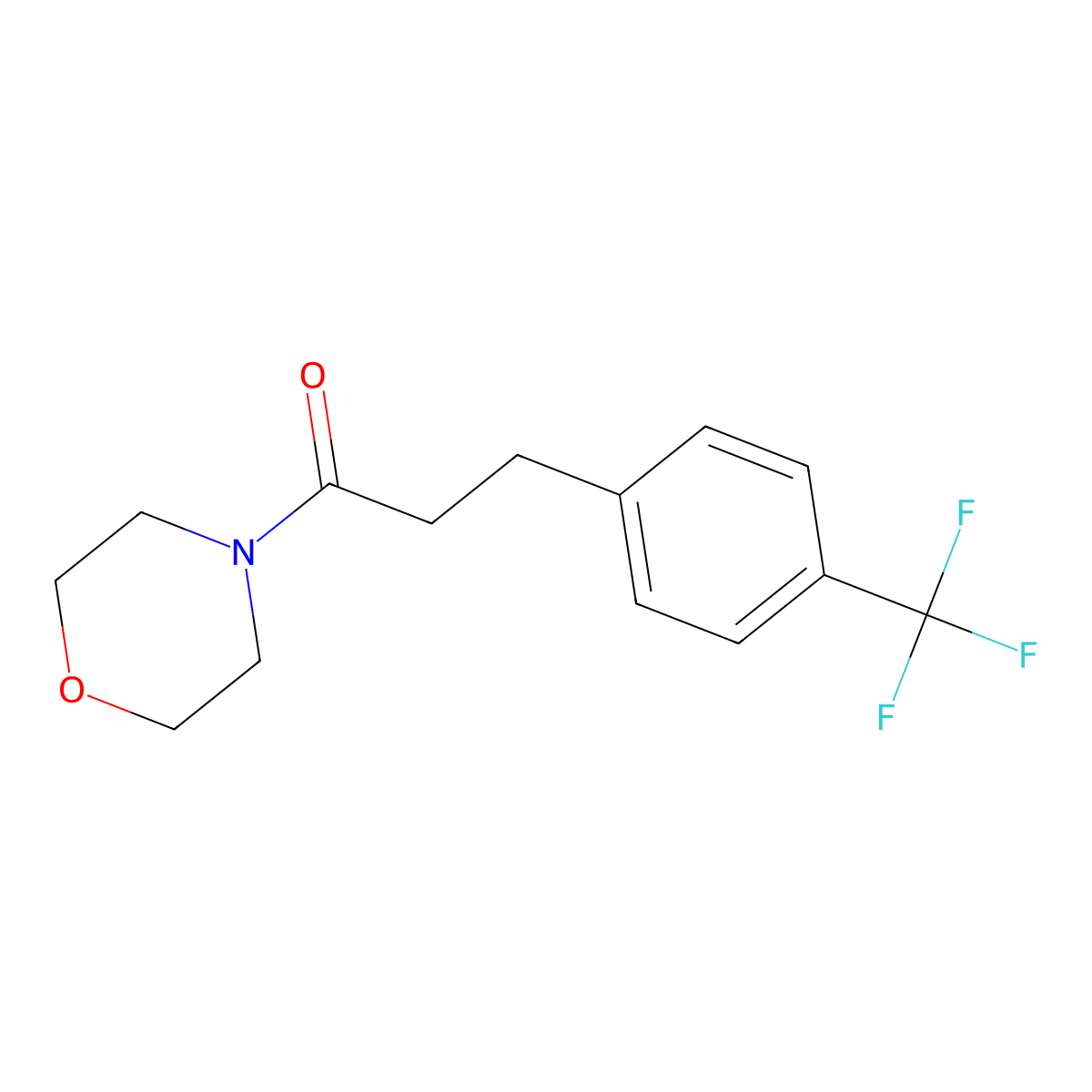 1-(Morpholin-4-yl)-3-[4-(trifluoromethyl)phenyl]propan-1-one molecular structure, CAS 2324586-15-2