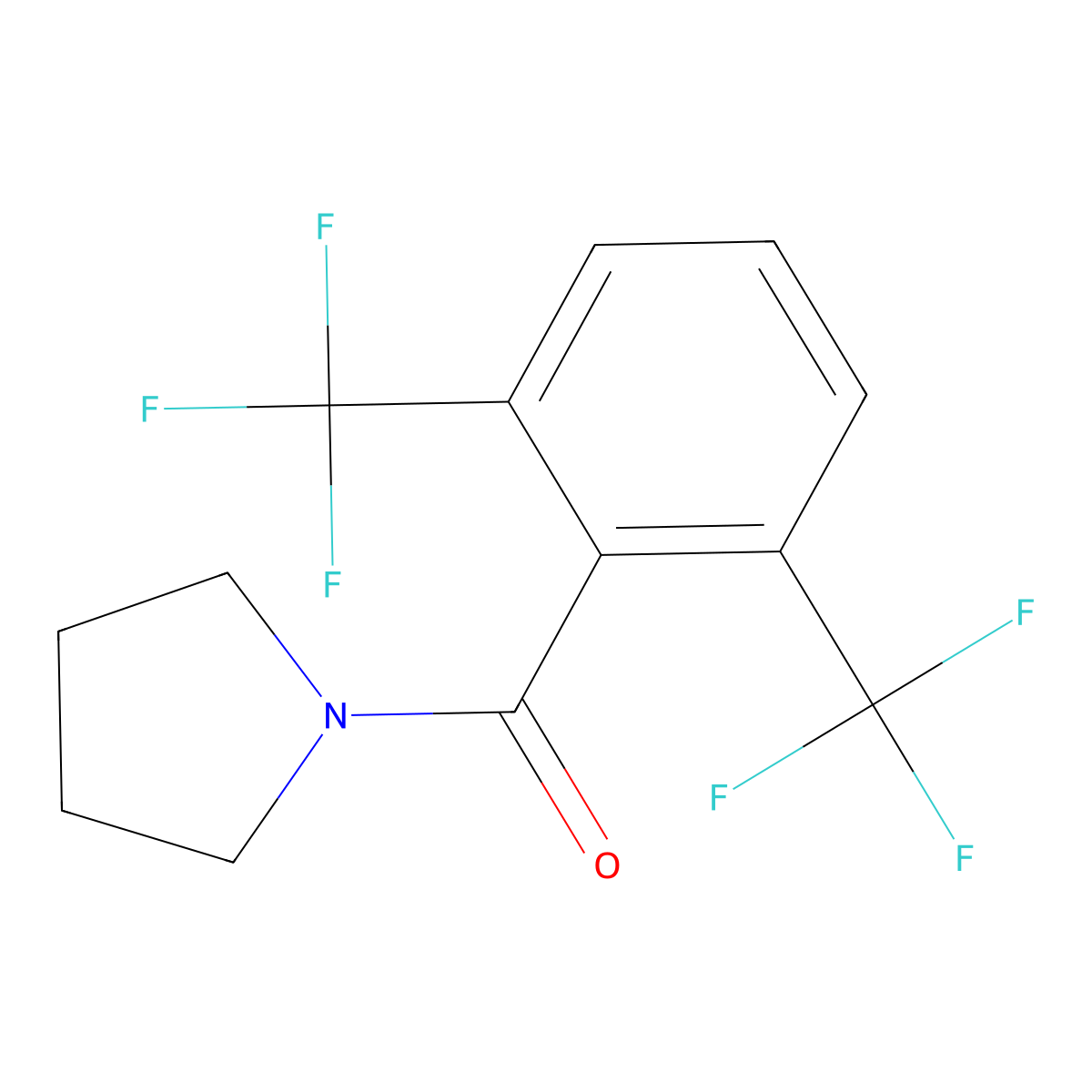 (2,6-Bis(trifluoromethyl)phenyl)(pyrrolidin-1-yl)methanone molecular structure, CAS 2324593-57-7