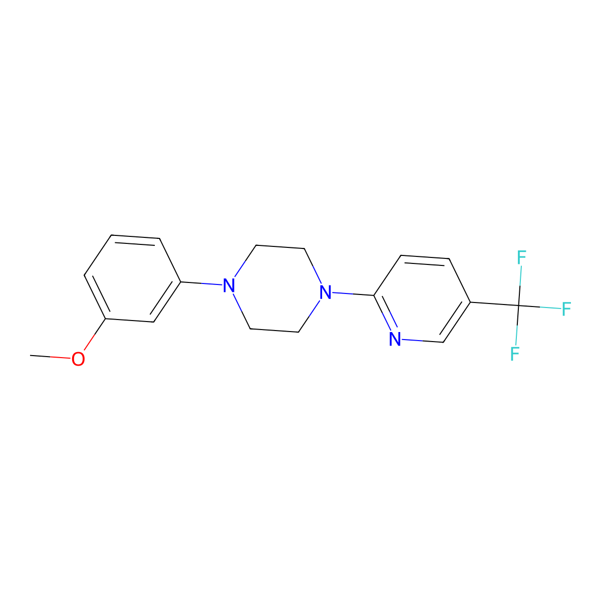 1-(3-Methoxyphenyl)-4-[5-(trifluoromethyl)pyridin-2-yl]piperazine molecular structure, CAS 2324600-33-9