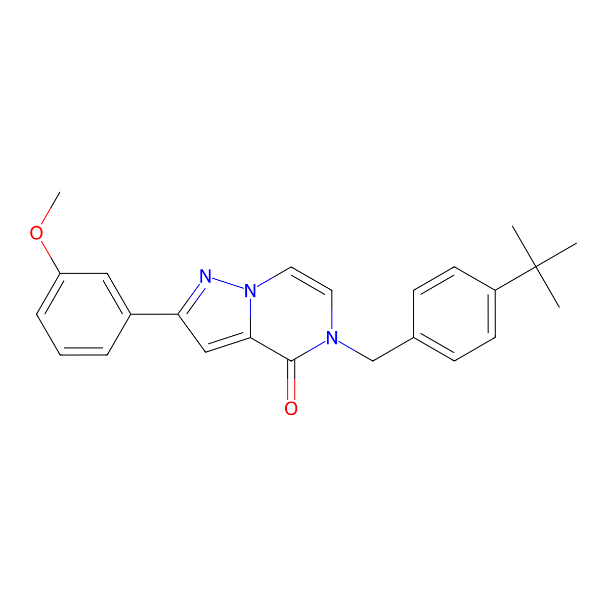 5-[(4-tert-butylphenyl)methyl]-2-(3-methoxyphenyl)-4H,5H-pyrazolo[1,5-a]pyrazin-4-one molecular structure, CAS 2324607-46-5