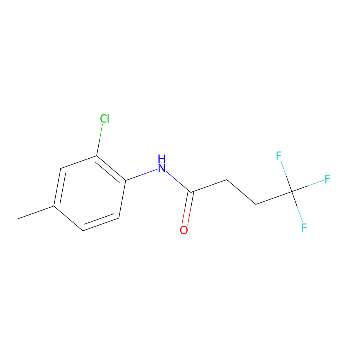 N-(2-chloro-4-methylphenyl)-4,4,4-trifluorobutanamide molecular structure, CAS 2324608-90-2