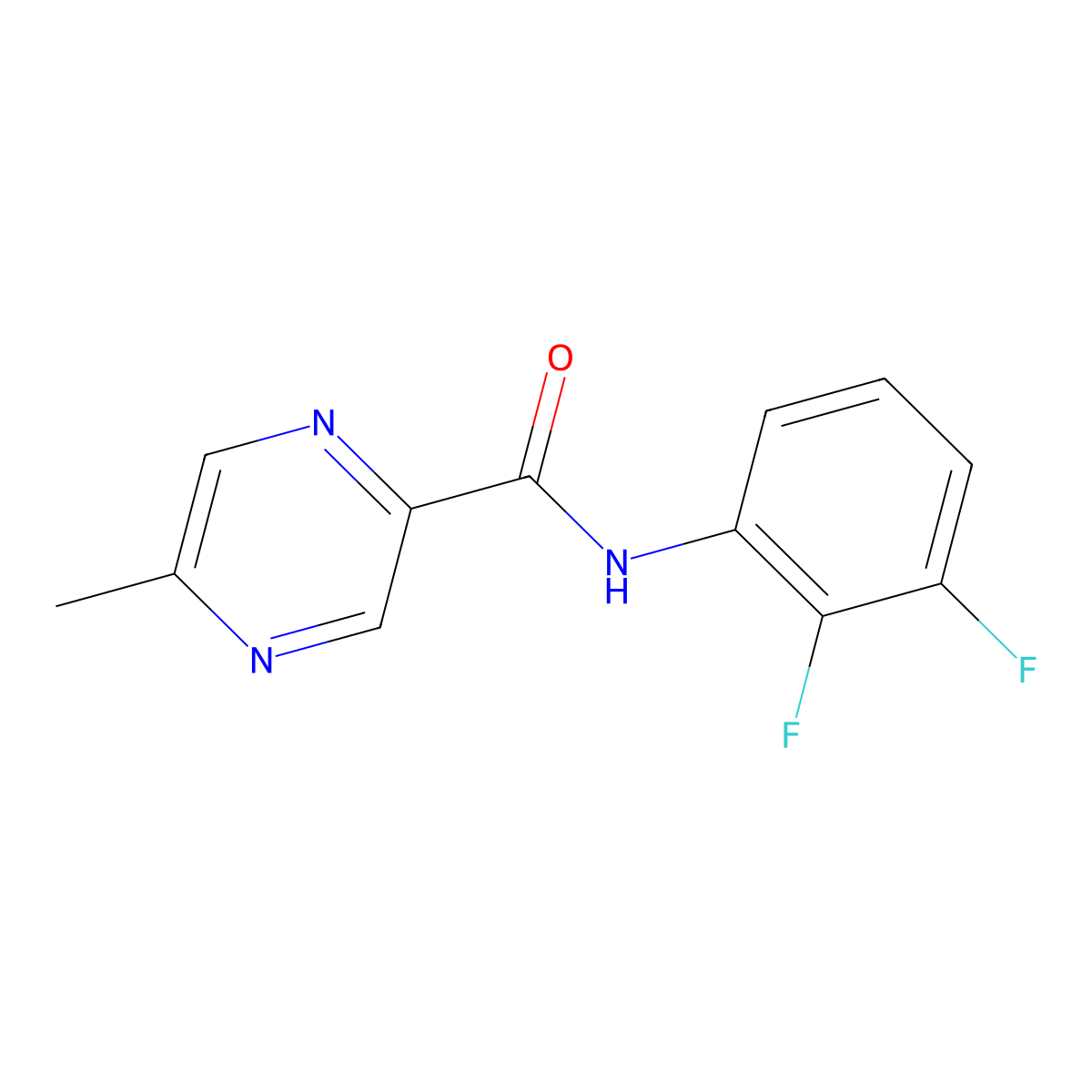 N-(2,3-difluorophenyl)-5-methylpyrazine-2-carboxamide molecular structure, CAS 2324616-34-2