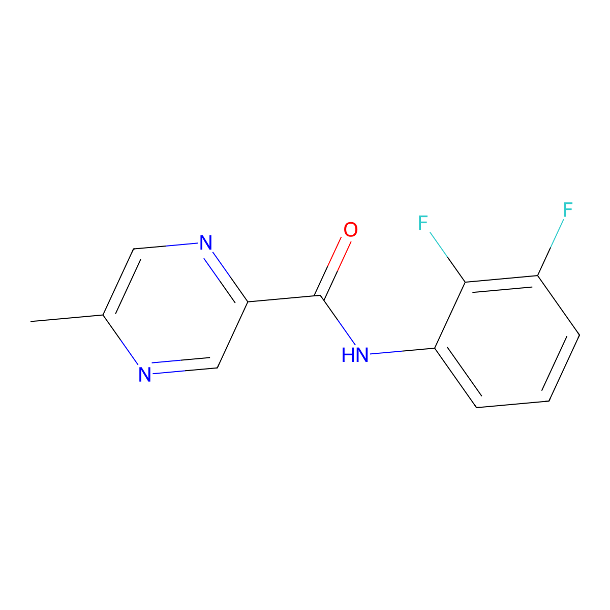 N-(2,3-difluorophenyl)-5-methylpyrazine-2-carboxamide molecular structure, CAS 2324616-34-2