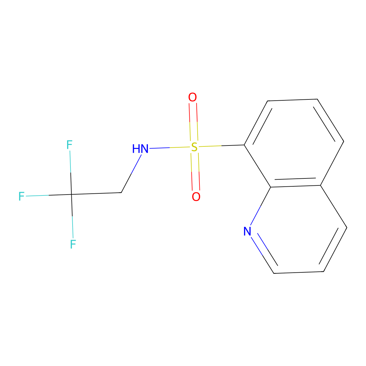 N-(2,2,2-Trifluoroethyl)quinoline-8-sulfonamide molecular structure, CAS 2324617-31-2