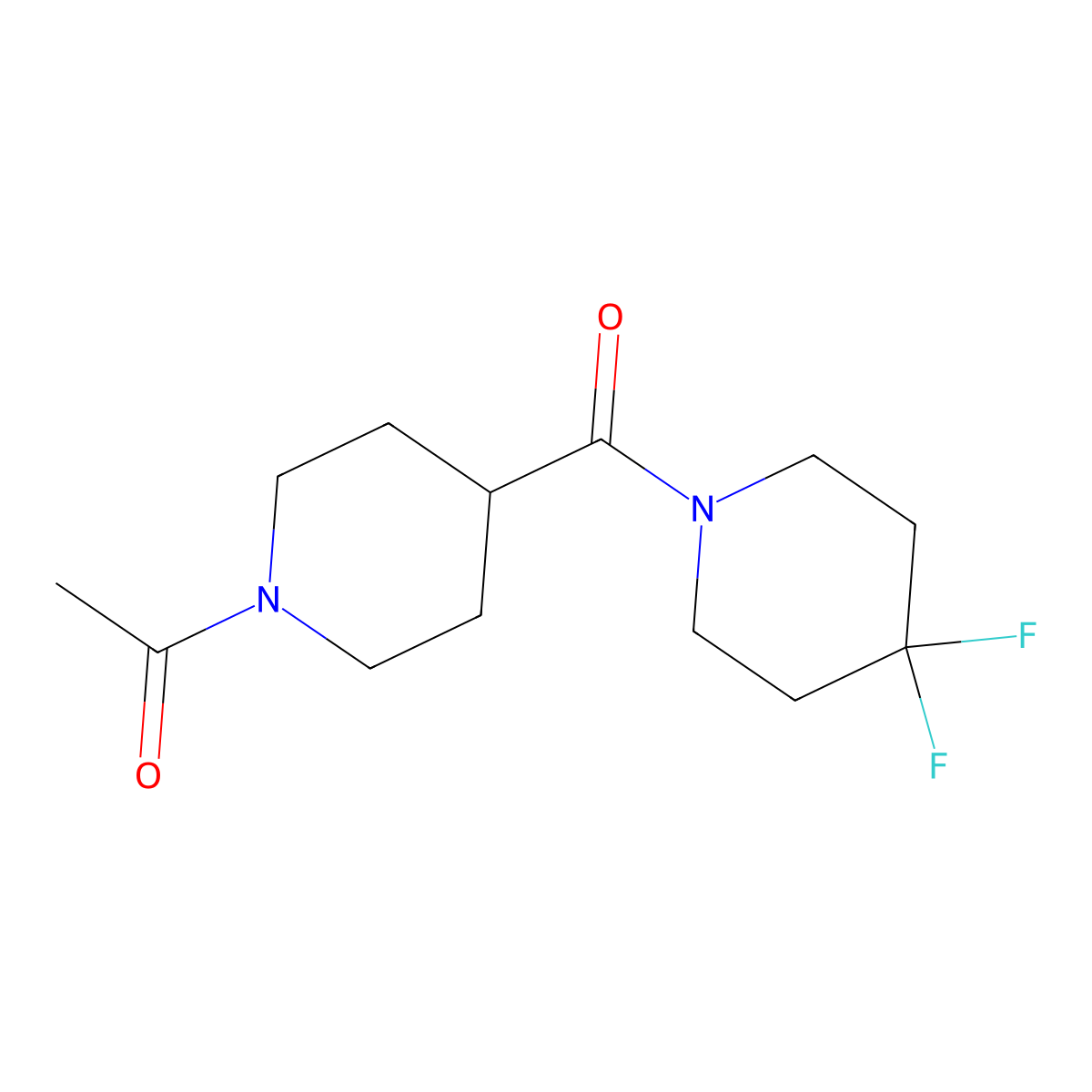 1-(4-(4,4-Difluoropiperidine-1-carbonyl)piperidin-1-yl)ethanone molecular structure, CAS 2324620-90-6