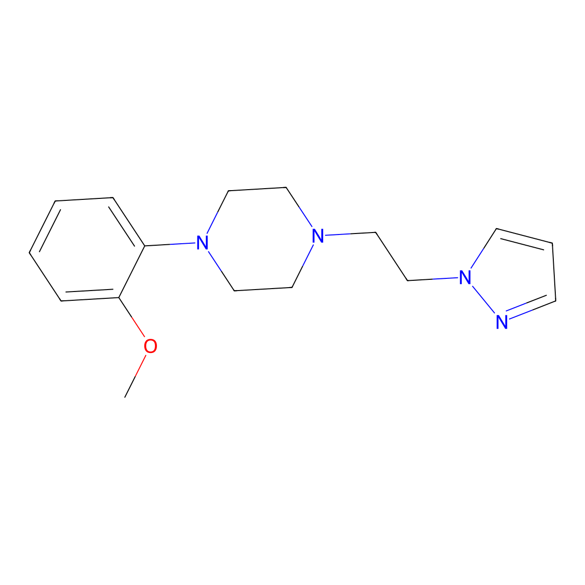 1-(2-methoxyphenyl)-4-[2-(1H-pyrazol-1-yl)ethyl]piperazine molecular structure, CAS 2324621-47-6