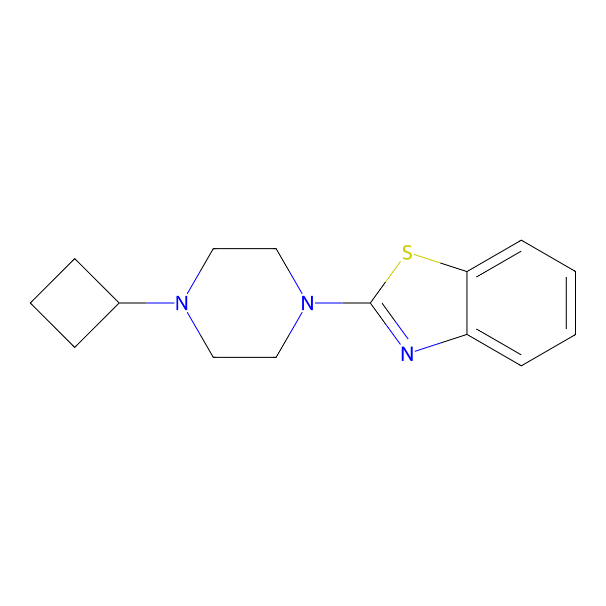 2-(4-Cyclobutylpiperazin-1-yl)-1,3-benzothiazole molecular structure, CAS 2324622-57-1