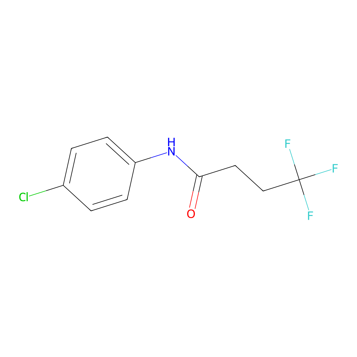 N-(4-chlorophenyl)-4,4,4-trifluorobutanamide molecular structure, CAS 2324631-53-8