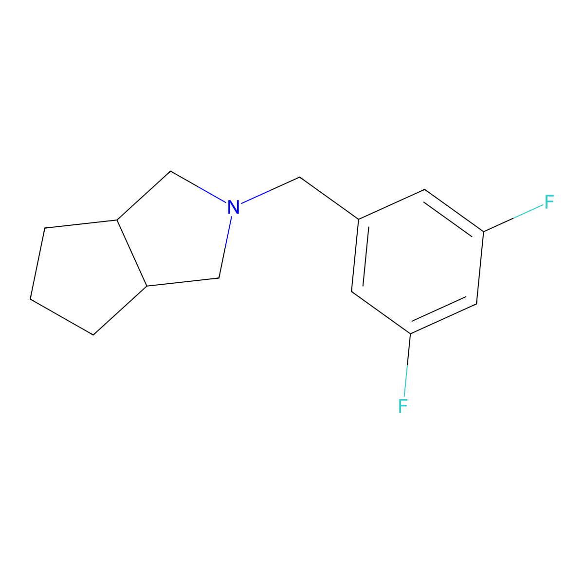 2-[(3,5-Difluorophenyl)methyl]-octahydrocyclopenta[c]pyrrole molecular structure, CAS 2324632-75-7