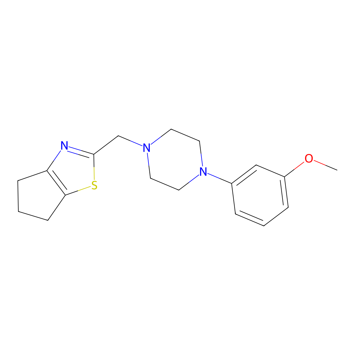 1-({4H,5H,6H-cyclopenta[d][1,3]thiazol-2-yl}methyl)-4-(3-methoxyphenyl)piperazine molecular structure, CAS 2324632-90-6