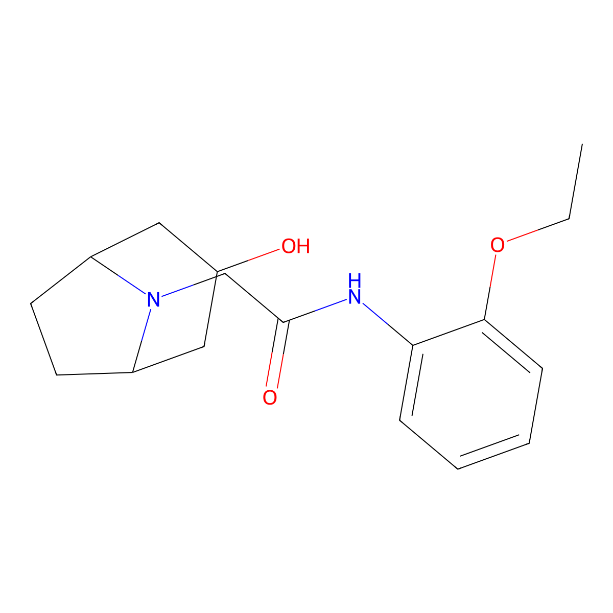 N-(2-ethoxyphenyl)-2-{3-hydroxy-8-azabicyclo[3.2.1]octan-8-yl}acetamide molecular structure, CAS 2324636-57-7