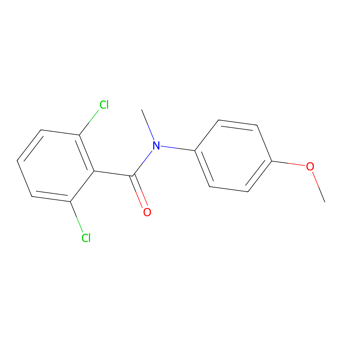 2,6-Dichloro-N-(4-methoxyphenyl)-N-methylbenzamide molecular structure, CAS 2324638-39-1