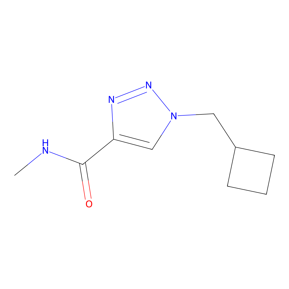 1-(cyclobutylmethyl)-N-methyl-1H-1,2,3-triazole-4-carboxamide molecular structure, CAS 2324640-68-6