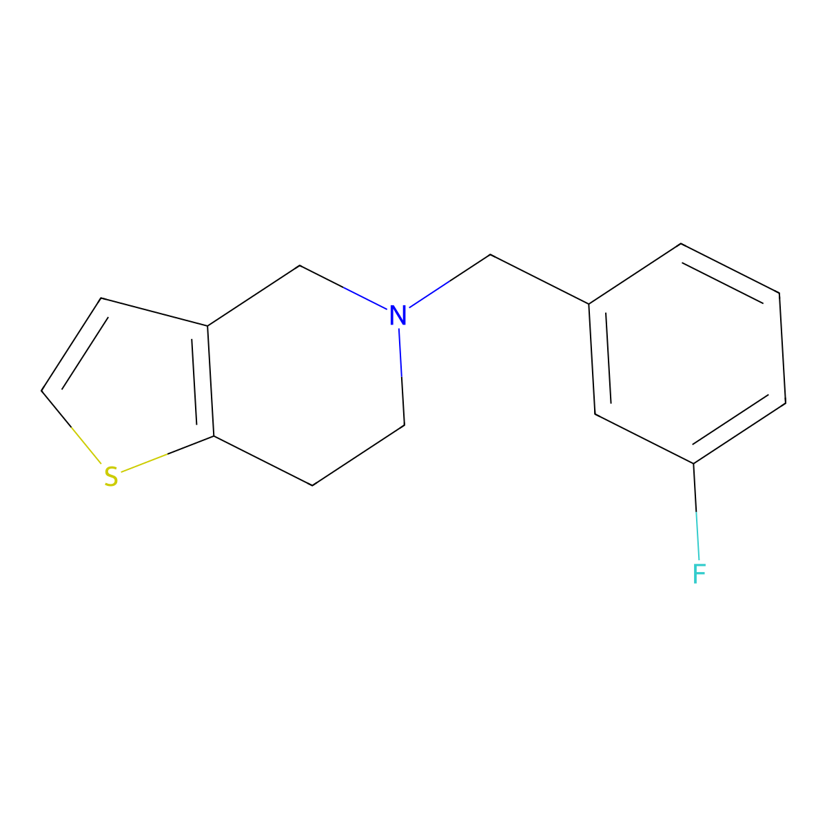 5-[(3-fluorophenyl)methyl]-4H,5H,6H,7H-thieno[3,2-c]pyridine molecular structure, CAS 2324649-06-9