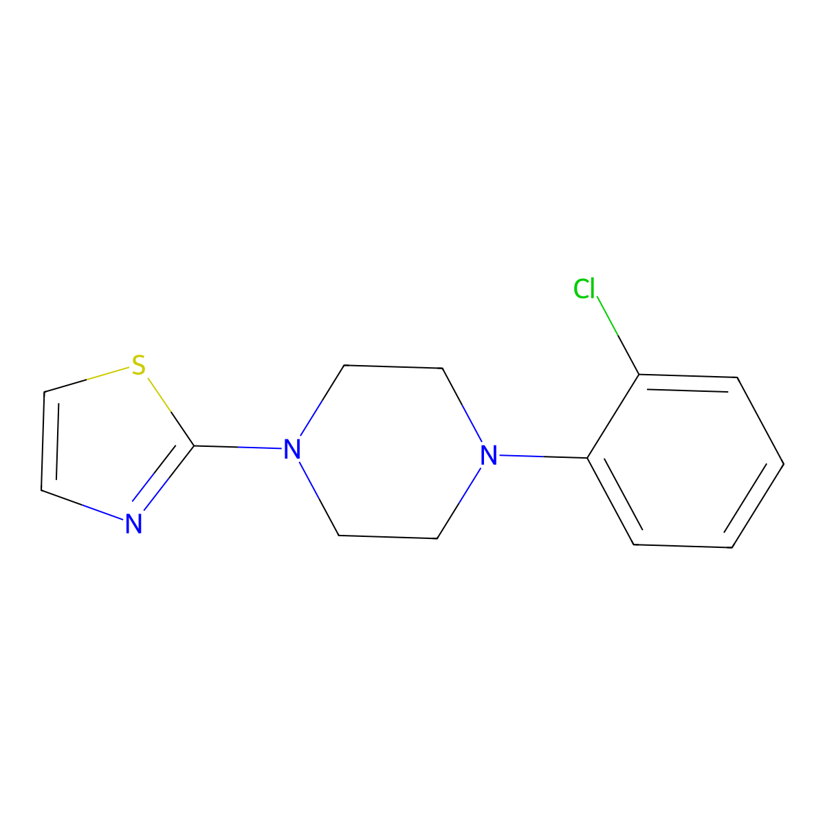 1-(2-Chlorophenyl)-4-(1,3-thiazol-2-yl)piperazine molecular structure, CAS 2324658-88-8