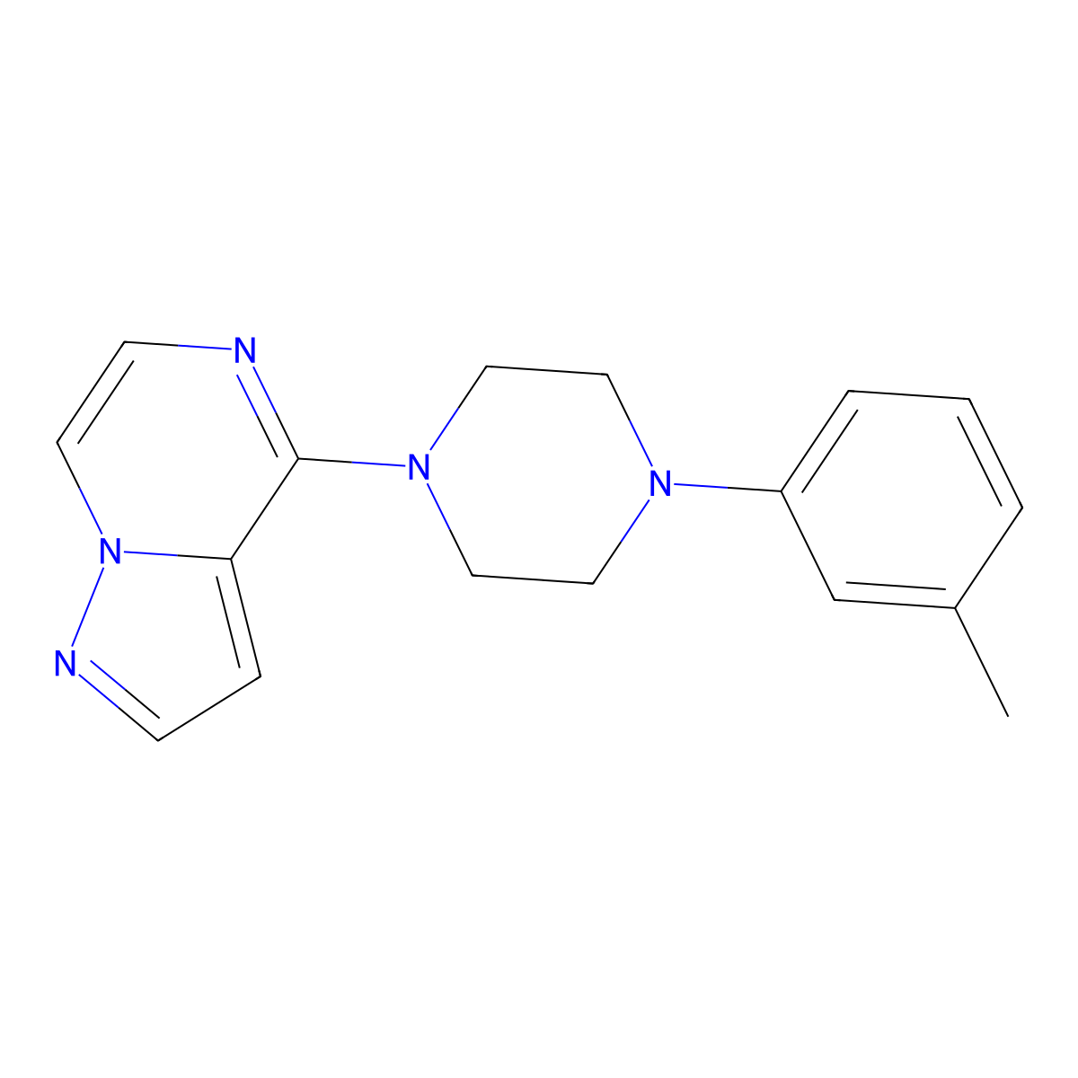 1-(3-Methylphenyl)-4-{pyrazolo[1,5-a]pyrazin-4-yl}piperazine molecular structure, CAS 2324665-66-7
