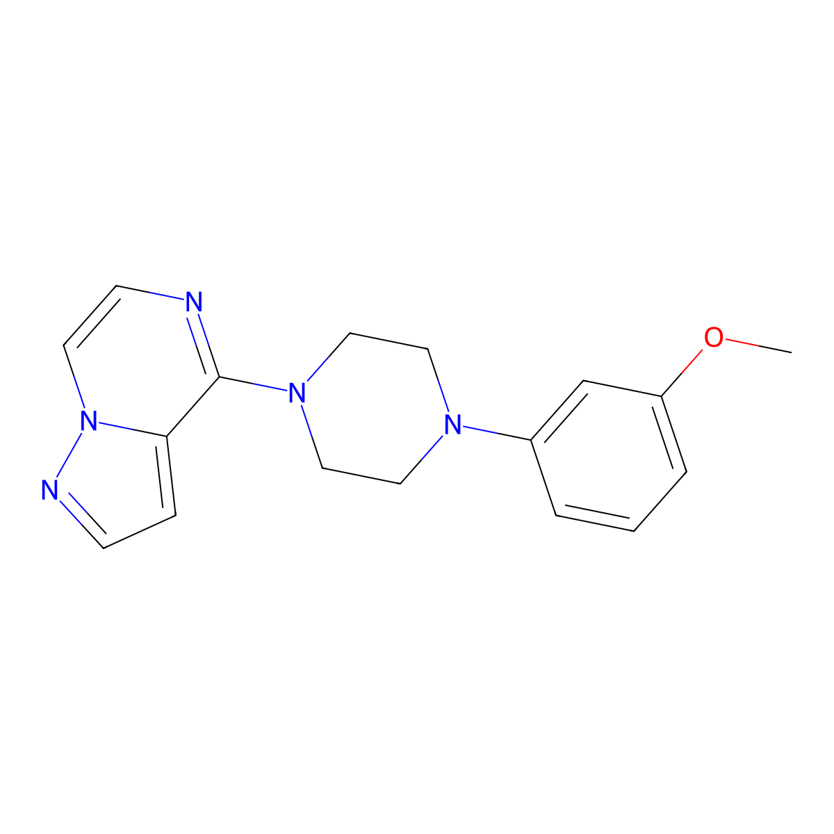 1-(3-Methoxyphenyl)-4-{pyrazolo[1,5-a]pyrazin-4-yl}piperazine molecular structure, CAS 2324676-79-9