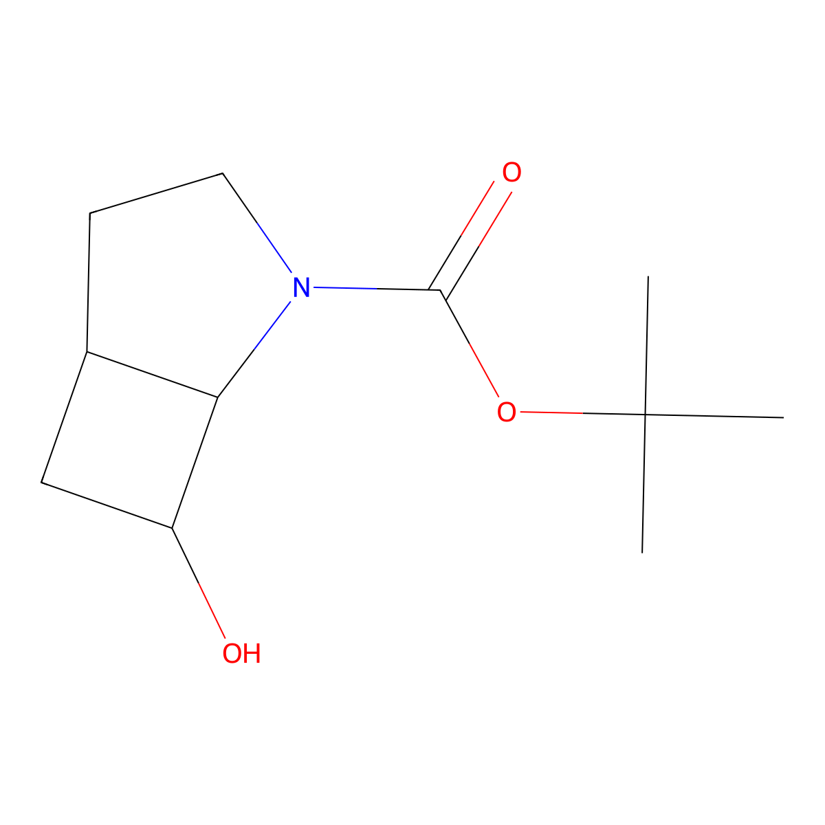 Tert-butyl 7-hydroxy-2-azabicyclo[3.2.0]heptane-2-carboxylate molecular structure, CAS 2324697-53-0