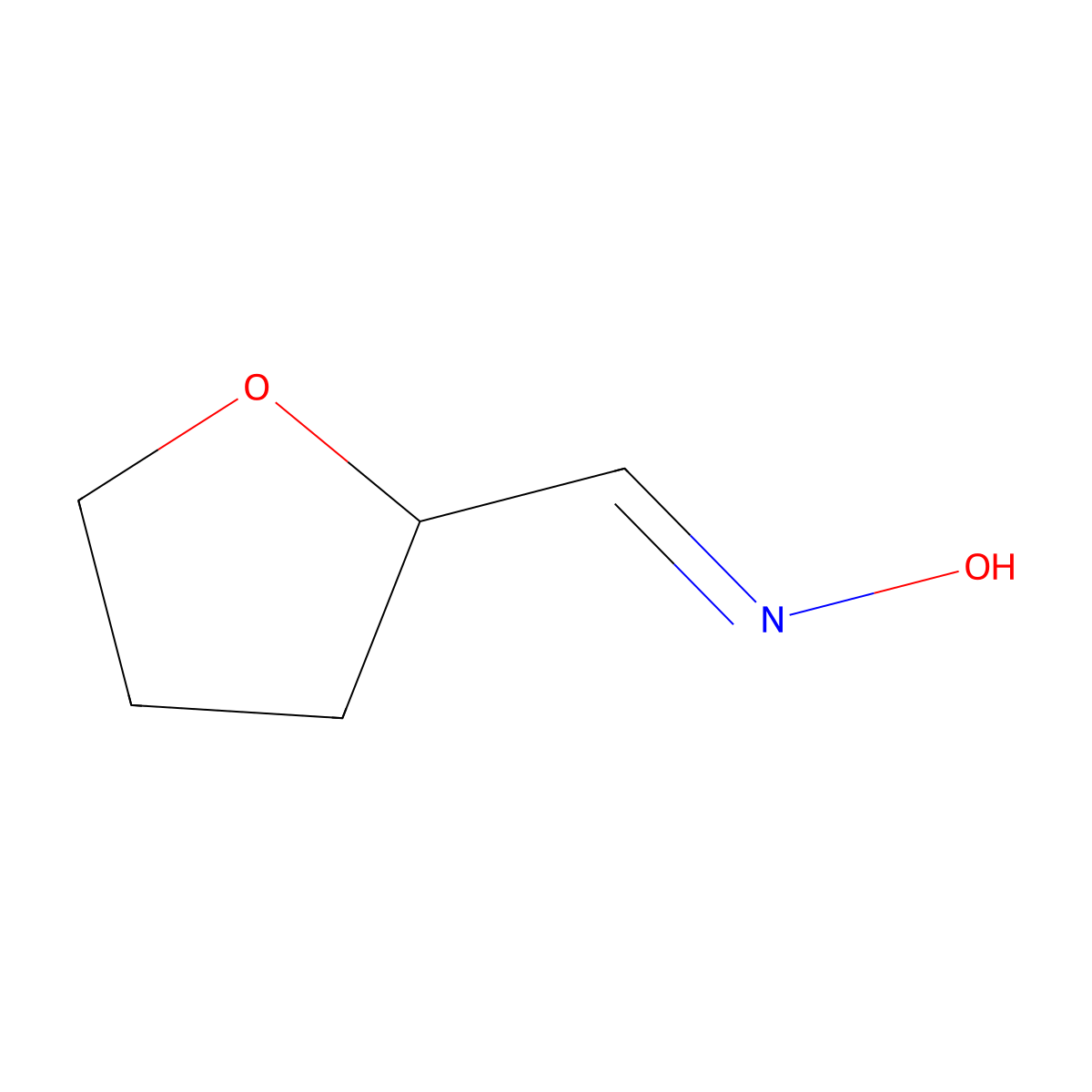 N-[(Oxolan-2-yl)methylidene]hydroxylamine molecular structure, CAS 23247-31-6