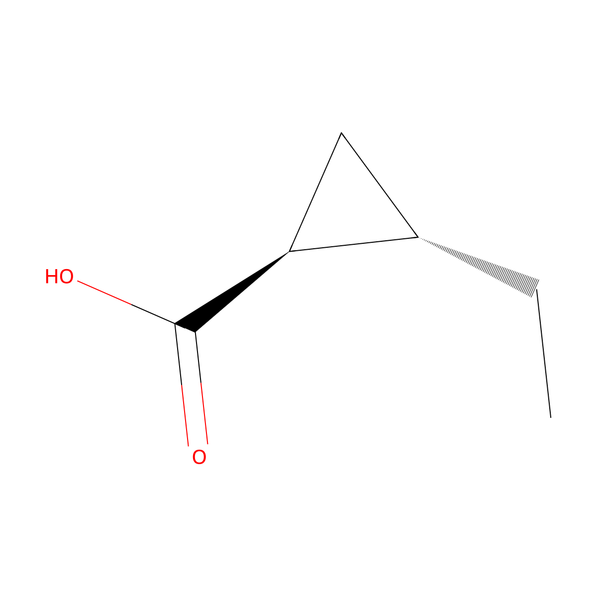 (1S,2S)-2-ethylcyclopropane-1-carboxylic acid molecular structure, CAS 2324750-49-2