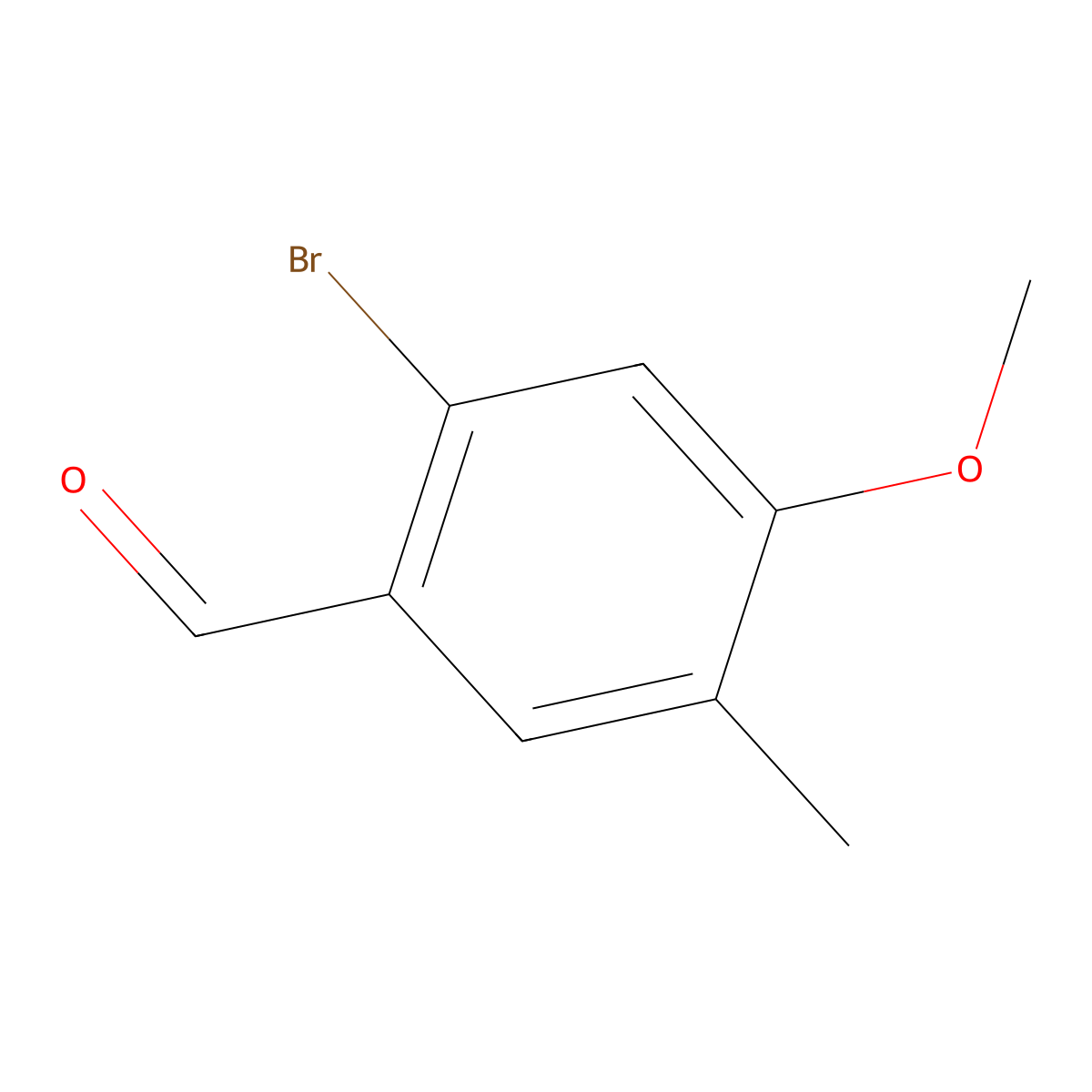 2-Bromo-4-methoxy-5-methylbenzaldehyde molecular structure, CAS 2324882-80-4