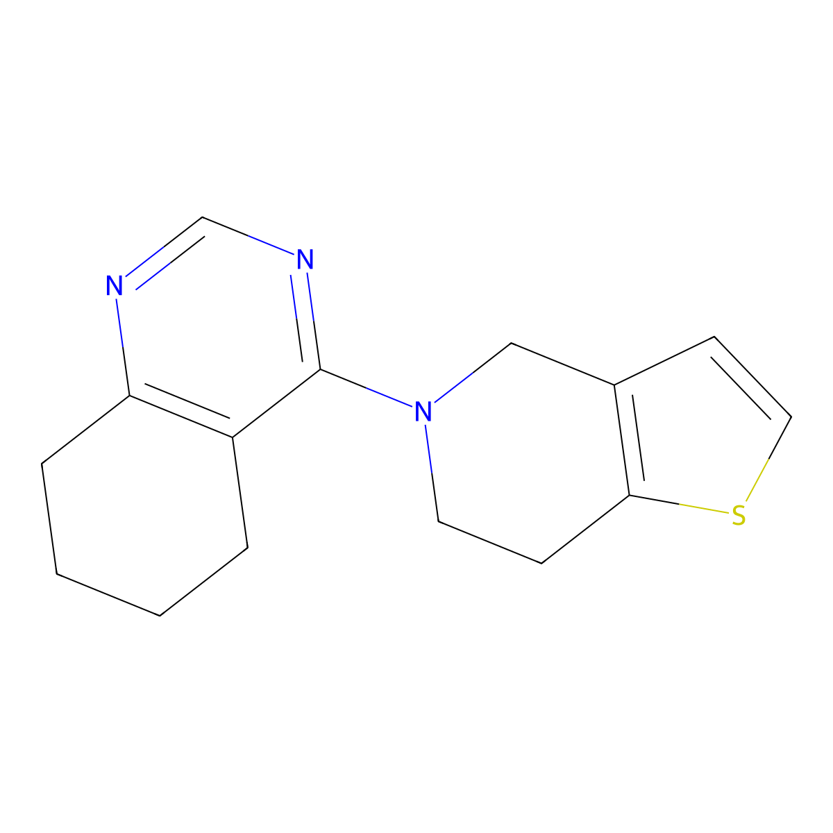 4-{4H,5H,6H,7H-thieno[3,2-c]pyridin-5-yl}-5,6,7,8-tetrahydroquinazoline molecular structure, CAS 2324933-04-0