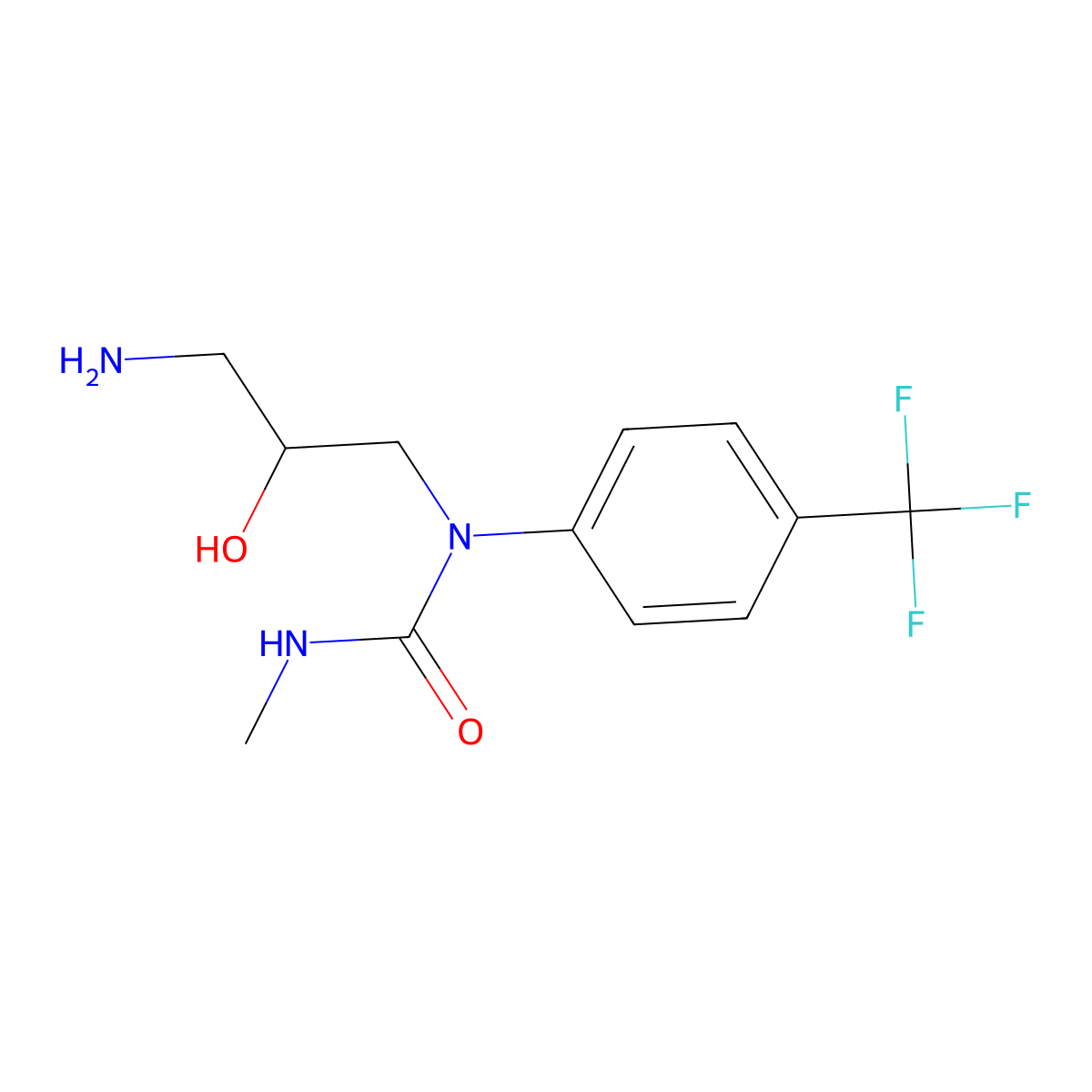 1-(3-Amino-2-hydroxypropyl)-3-methyl-1-[4-(trifluoromethyl)phenyl]urea molecular structure, CAS 2324942-22-3