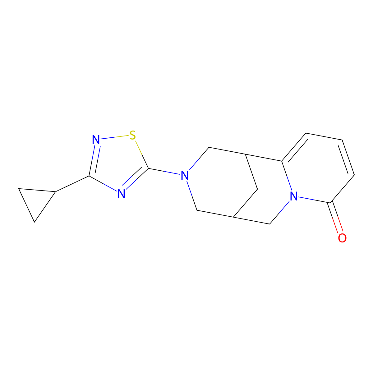 11-(3-Cyclopropyl-1,2,4-thiadiazol-5-yl)-7,11-diazatricyclo[7.3.1.0^{2,7}]trideca-2,4-dien-6-one molecular structure, CAS 2324945-54-0