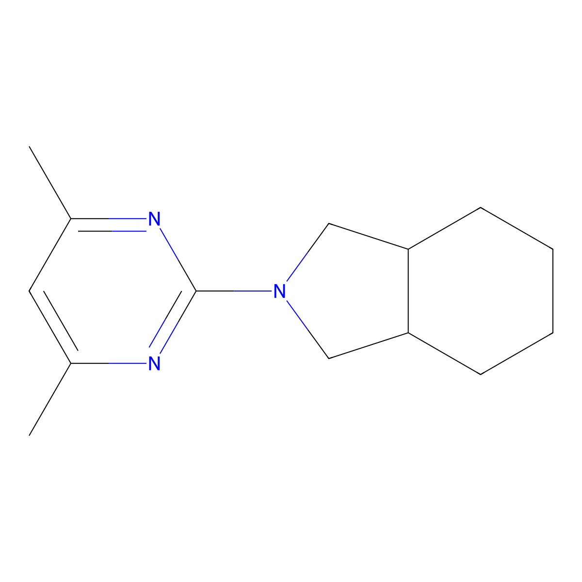 2-(4,6-dimethylpyrimidin-2-yl)-octahydro-1H-isoindole molecular structure, CAS 2324947-92-2