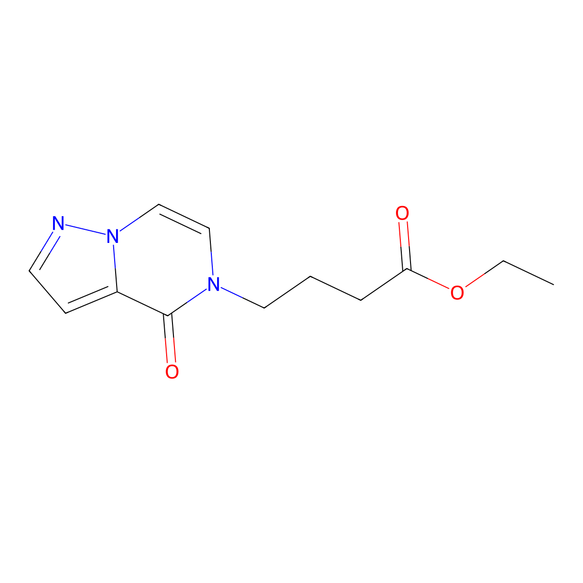 ethyl 4-{4-oxo-4H,5H-pyrazolo[1,5-a]pyrazin-5-yl}butanoate molecular structure, CAS 2324952-49-8