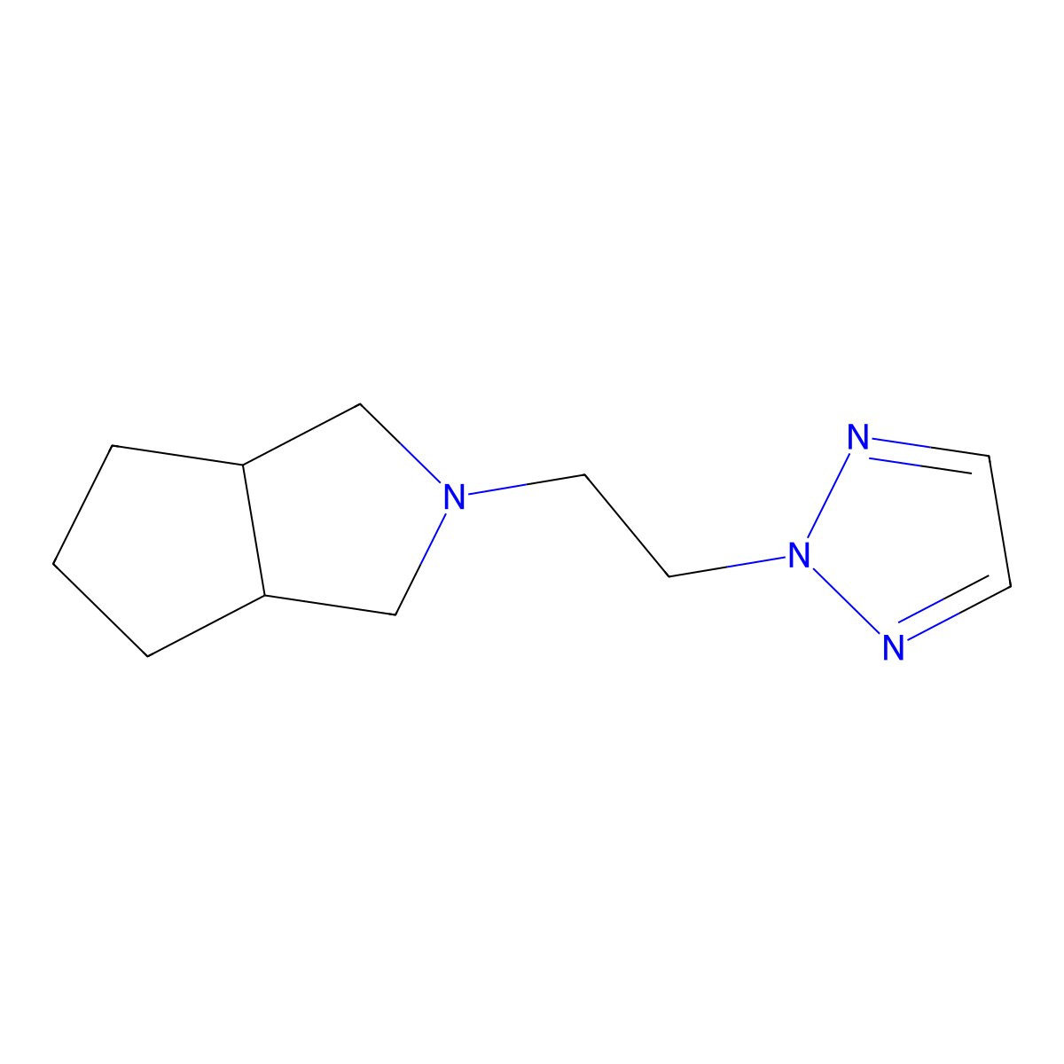 2-(2-{octahydrocyclopenta[c]pyrrol-2-yl}ethyl)-2H-1,2,3-triazole molecular structure, CAS 2324953-27-5