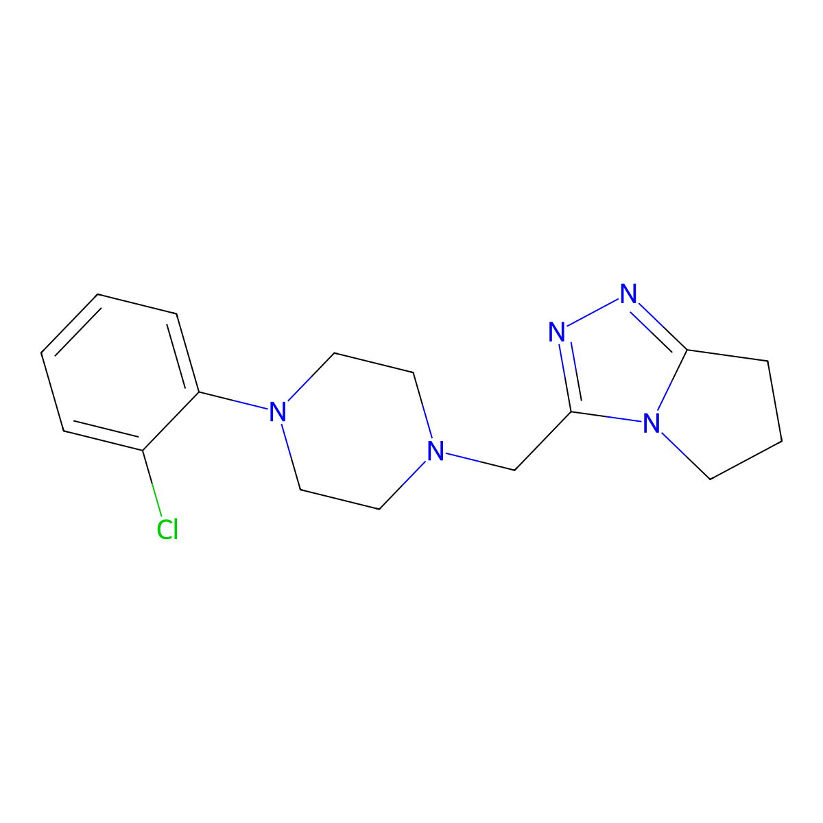 1-(2-chlorophenyl)-4-({5H,6H,7H-pyrrolo[2,1-c][1,2,4]triazol-3-yl}methyl)piperazine molecular structure, CAS 2324957-09-5
