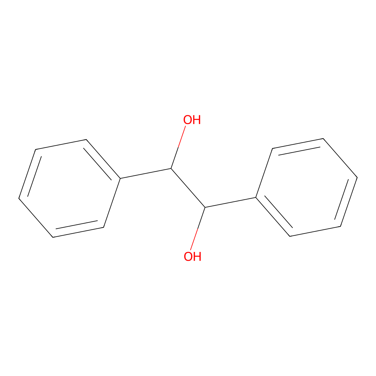 (1S,2S)-1,2-diphenylethane-1,2-diol molecular structure, CAS 2325-10-2