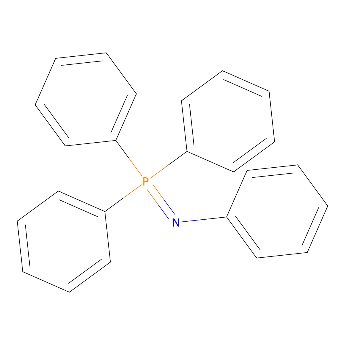 N-(Triphenylphosphoranylidene)aniline molecular structure, CAS 2325-27-1