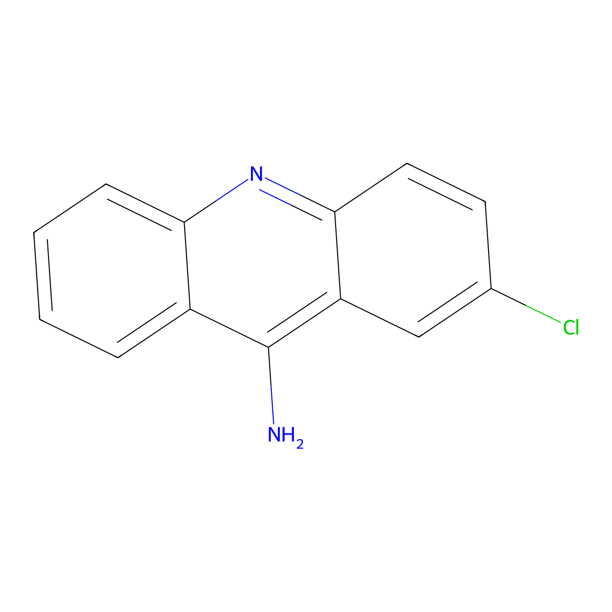 Acridine, 9-amino-2-chloro- molecular structure, CAS 23250-39-7